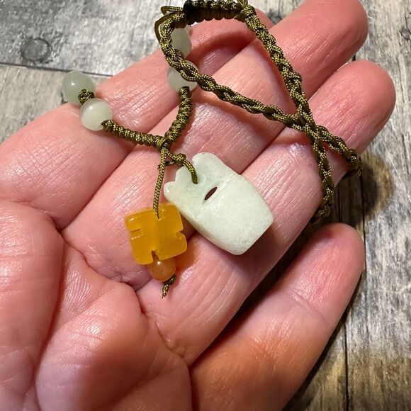 Jade Adjustable Silk Necklace - Picture 1 of 3